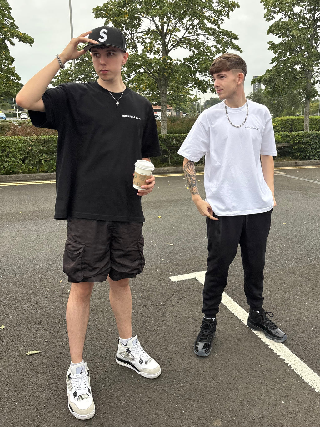 Oversized Signature T-Shirt Bundle - Black/White