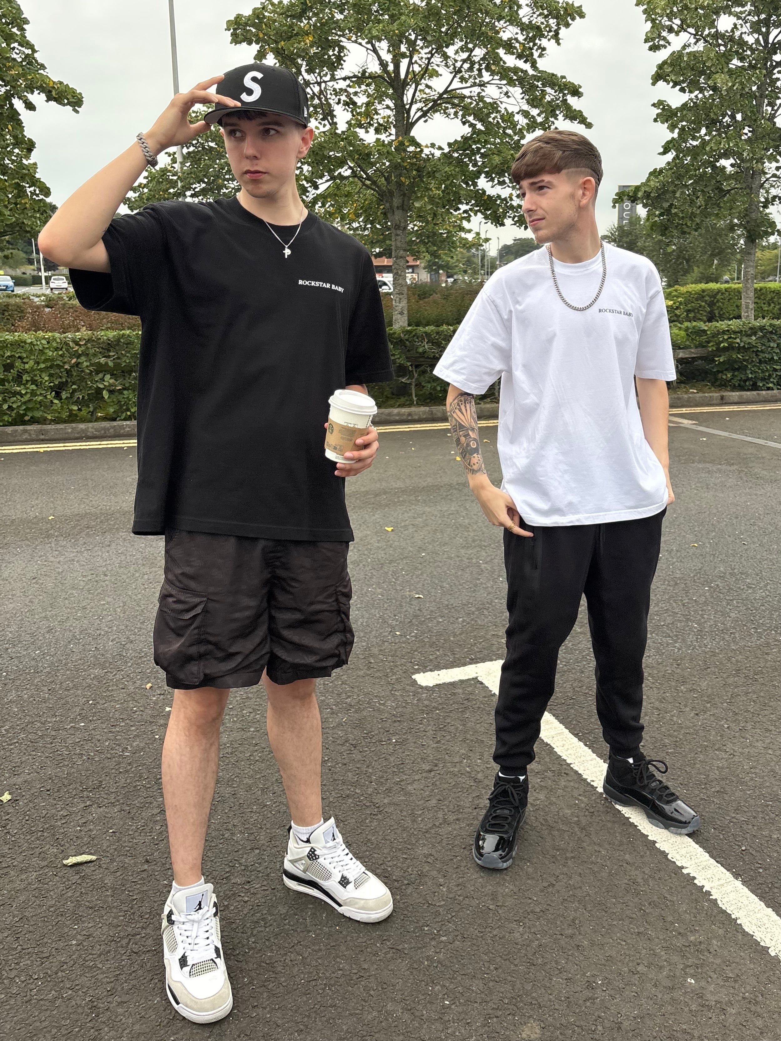 Oversized Signature T-Shirt Bundle - Black/White