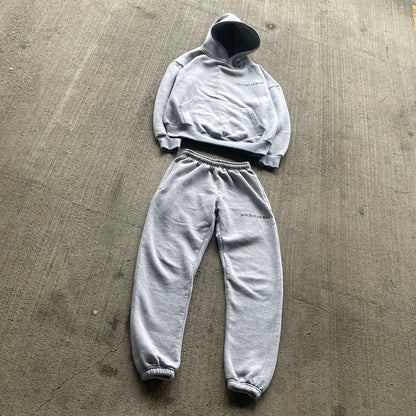 Oversized Signature Joggers - Grey