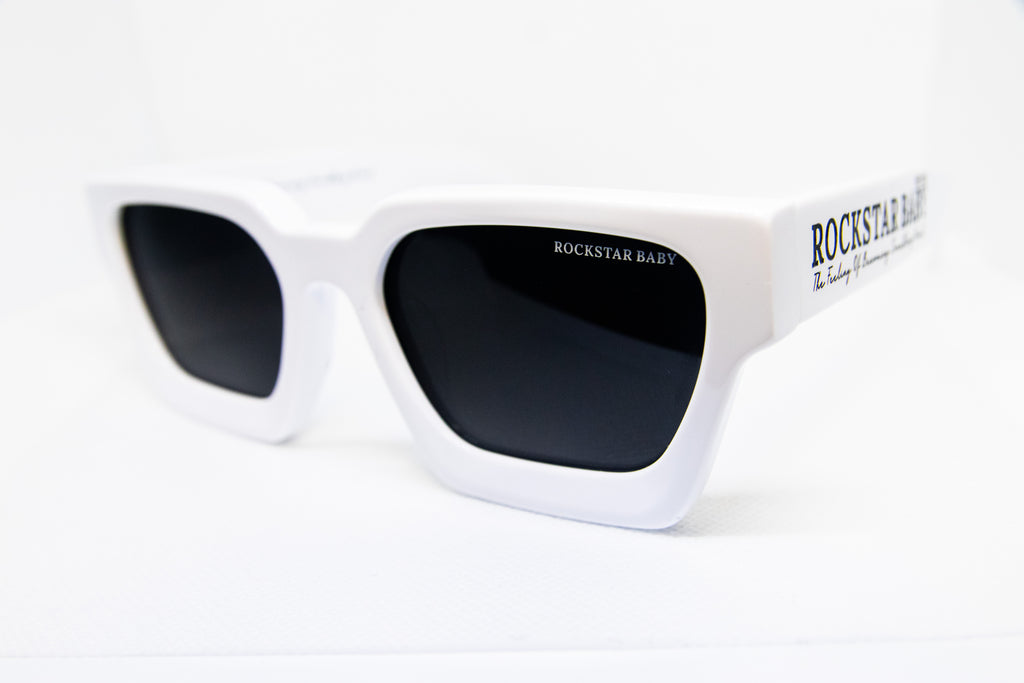 Thick Frame Sunglasses - White