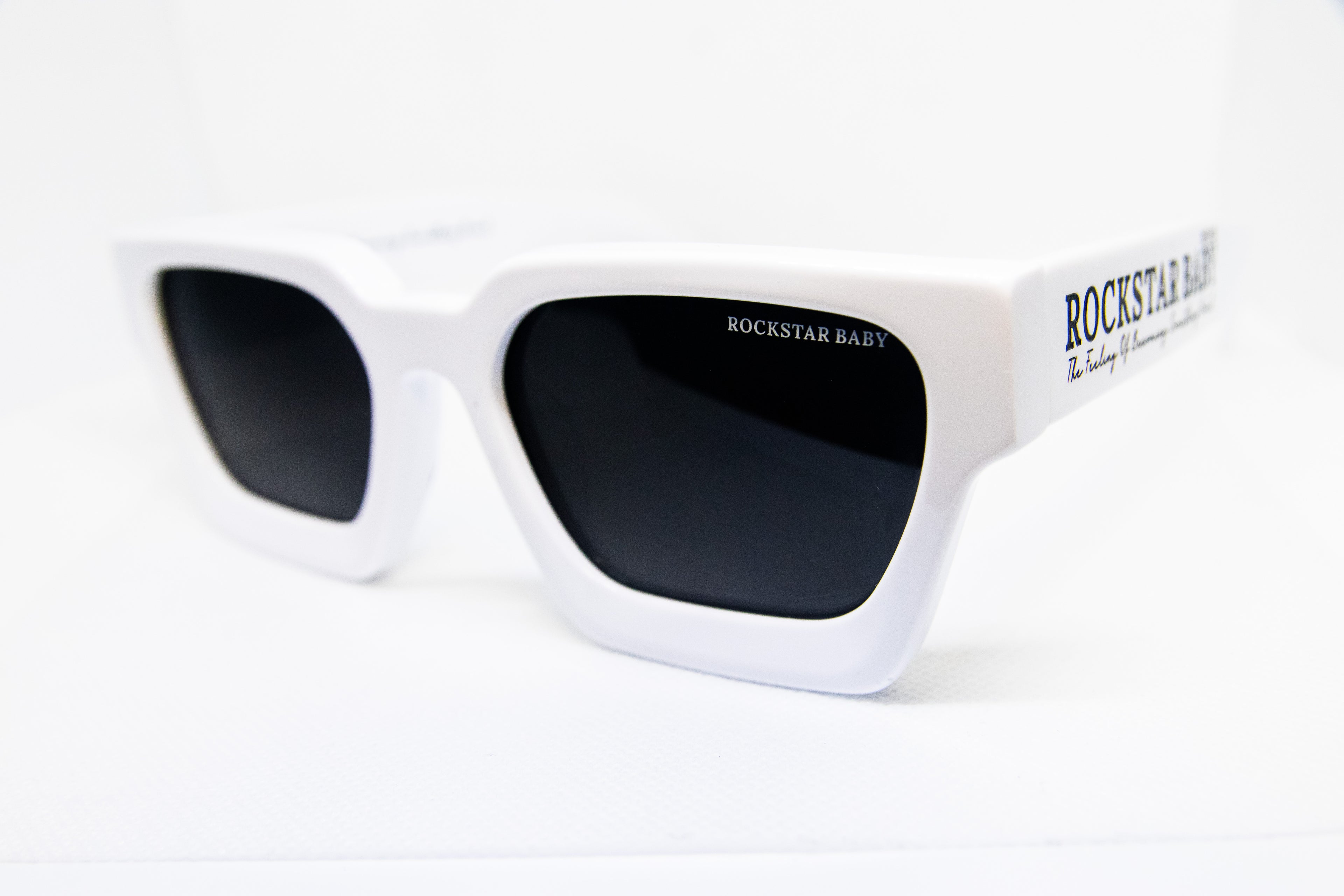 Thick Frame Sunglasses - White