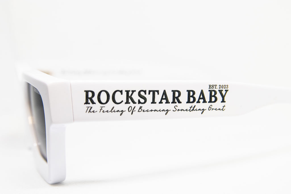 Thick Frame Sunglasses - White