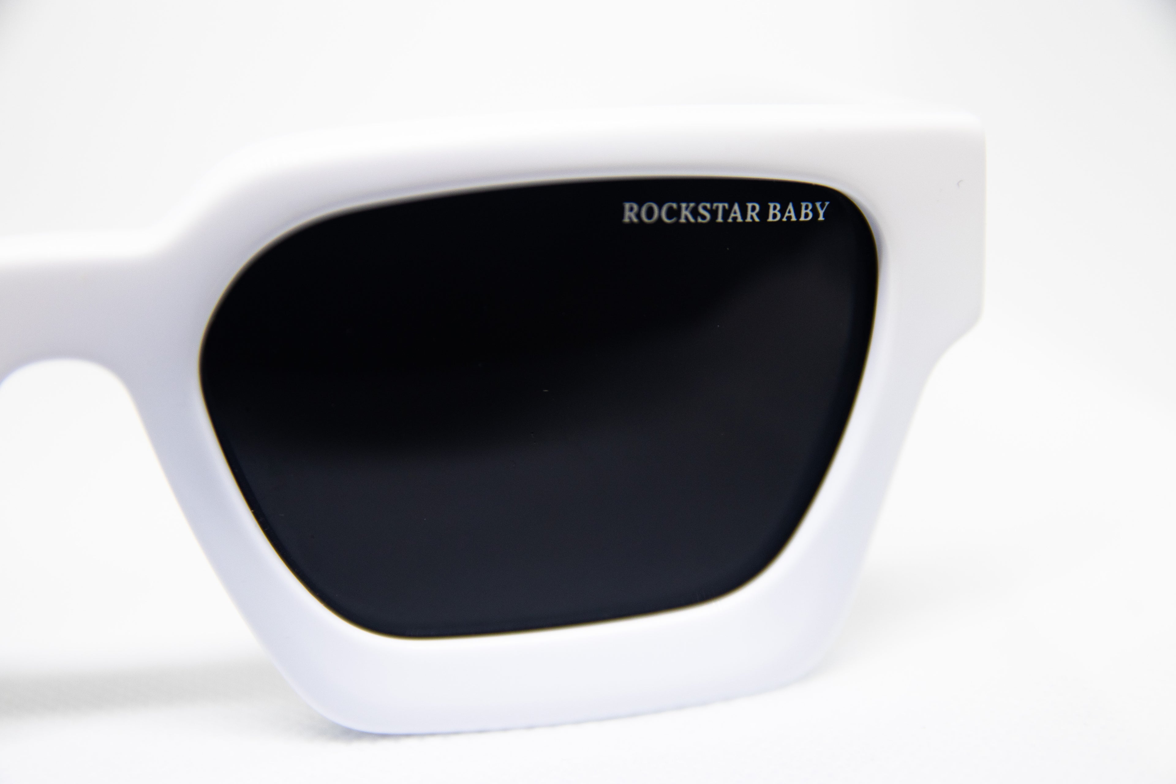 Thick Frame Sunglasses - White
