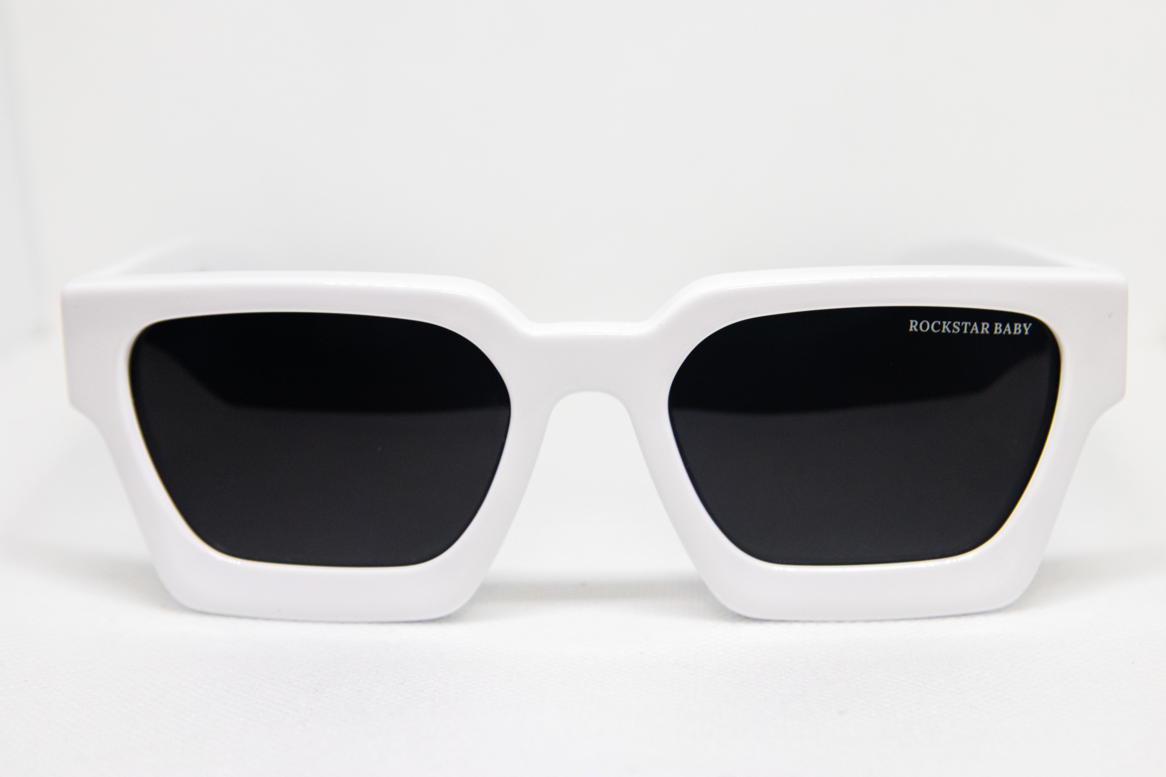Thick Frame Sunglasses - White