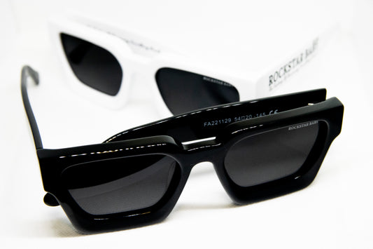 Thick Frame Sunglasses Bundle - BLACK/WHITE