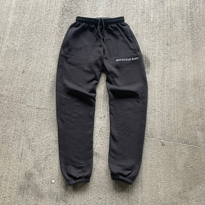 Oversized Signature Joggers - Black