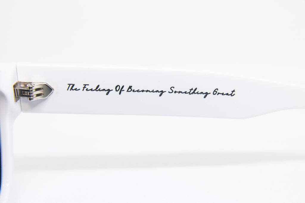 Thick Frame Sunglasses - White