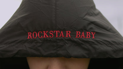 Black Rockstar Baby Badge Windbreaker